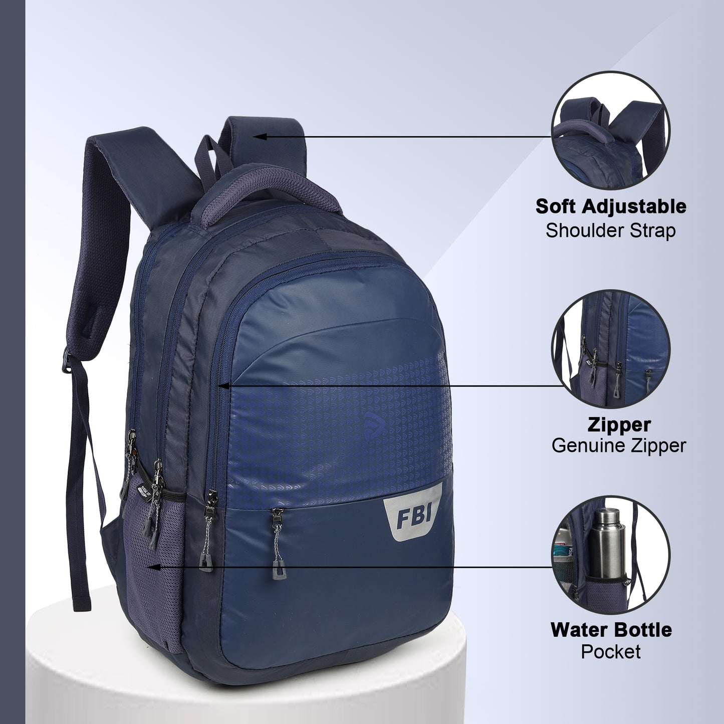 Fbi Water Resistant Adjustable Strap High Quality Padded Mesh Soft Shoulder Strap Water Bottle Pocket 35L Backpack Fbi-95