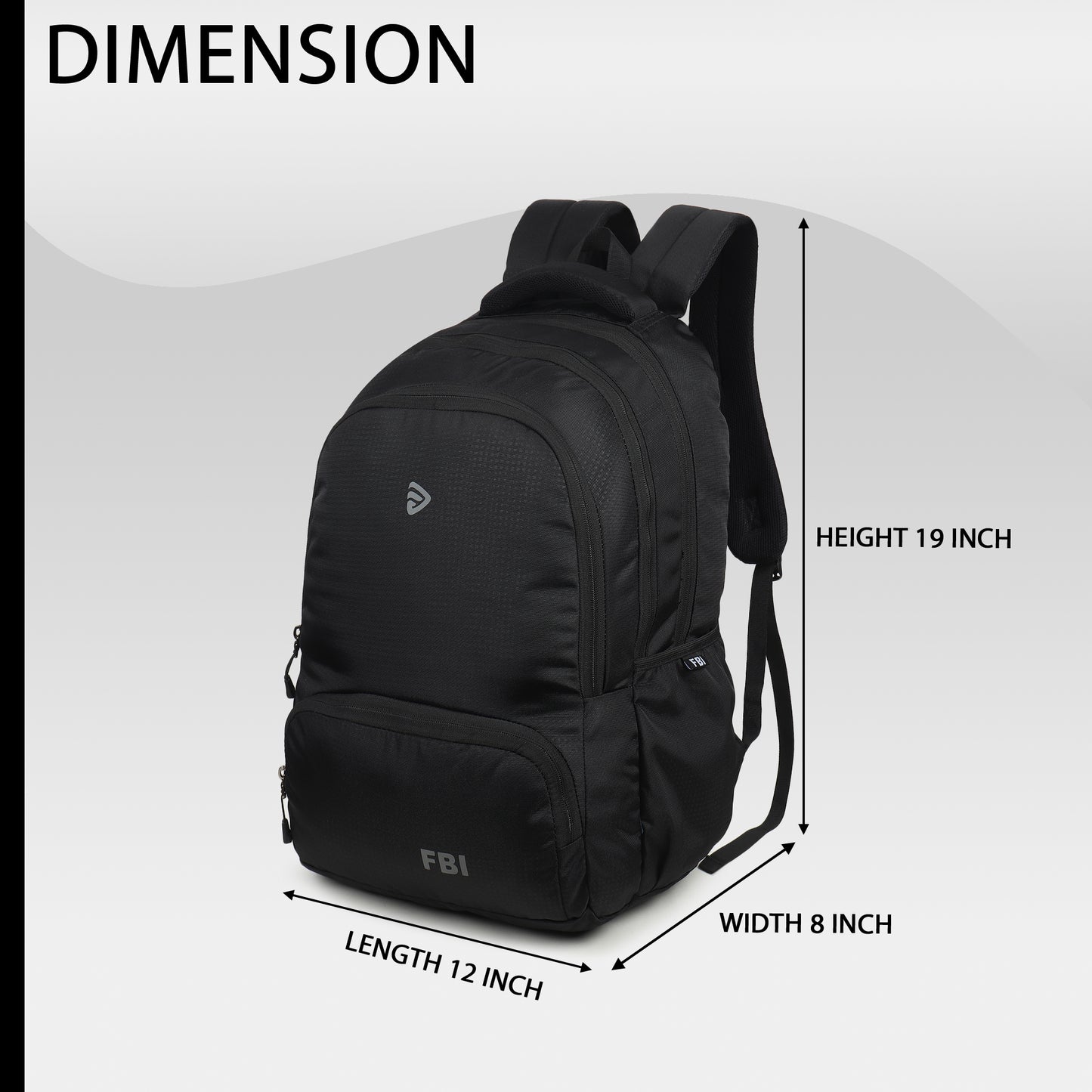 Fbi Water Resistant Adjustable Strap High Quality Padded Mesh Soft Shoulder Strap Water Bottle Pocket 35L Backpack Fbi-94-Sky