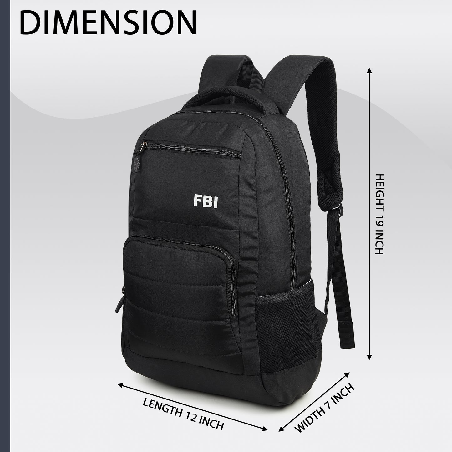 Fbi Water Resistant Adjustable Strap High Quality Padded Mesh Soft Shoulder Strap Water Bottle Pocket 35L Backpack Fbi-93-Royal Blue