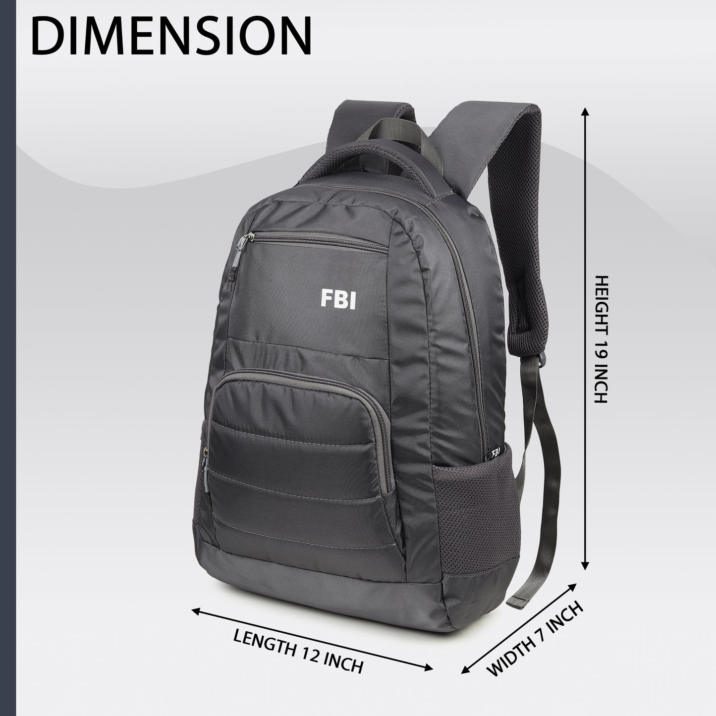 Fbi Water Resistant Adjustable Strap High Quality Padded Mesh Soft Shoulder Strap Water Bottle Pocket 35L Backpack Fbi-93-Royal Blue